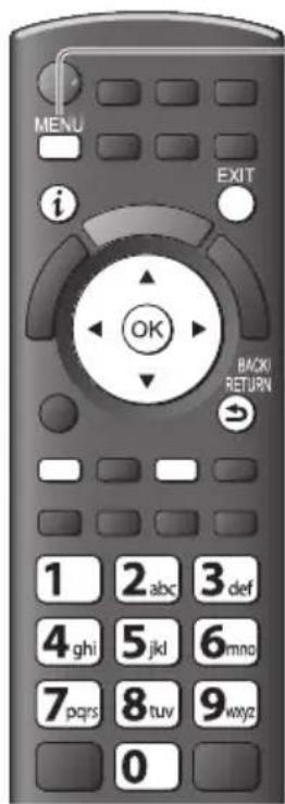 MENU EXIT i OK BACKI RETURN 1 2 abc 3 def 4 ghi 5 jkd 6 mno 7 pqrs 8 tuv 9 wxyz 0