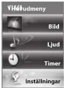 VHfctudmeny Bild Ljud Timer Inställningar