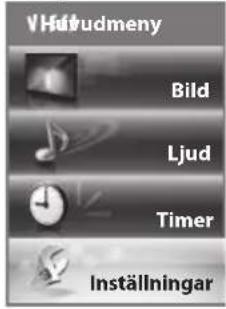 VHtrudmeny Bild Ljud Timer Inställningar