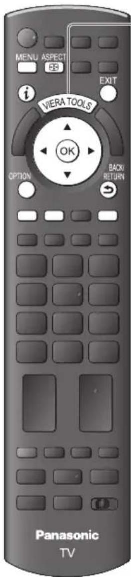 MENU ASPECT 83 i VIERA TOOLS OK OPTION BACKY RETURN Panasonic TV