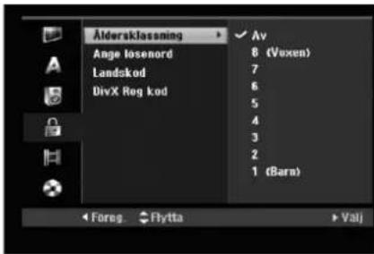 LG RH278HB - Låsinställningar (föräldrakontroll) - 1