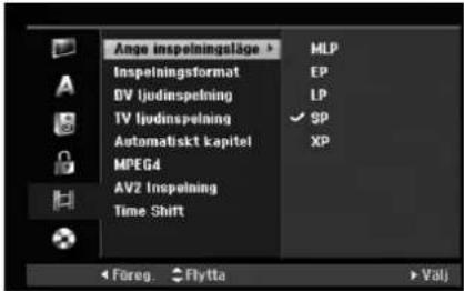 LG RH247HB - Inspelningsinställningar - 1
