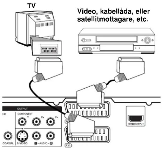 LG RH247HB - Ansluta till AV2 DECODER-kontakten - 1