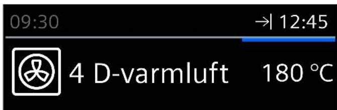 09:30 → 12:45 4 D-varmluft 180 °C