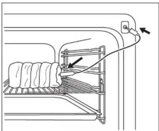 Husqvarna-Electrolux QCK5760X - Användning av matlagningstermometern: - 1