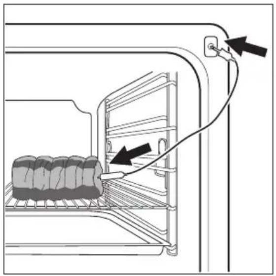 Husqvarna-Electrolux QCE5765K - Använda matlagningstermometern: - 1