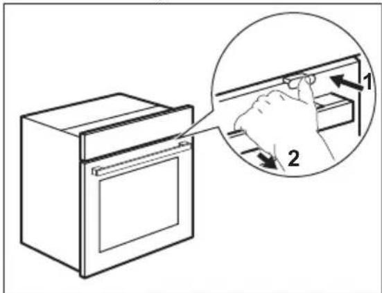 Husqvarna-Electrolux QCE5427W - Öppna luckan med det aktiverade mekaniska lucklåset - 1