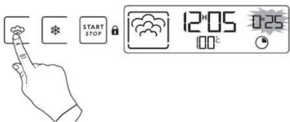 START STOP 12 H 05 0:25 100°C
