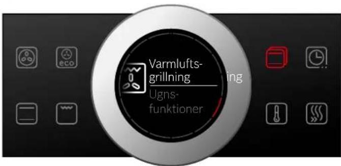 BOSCH HBG633CB1S - Ställa in ugnsfunktion och temperatur - 1
