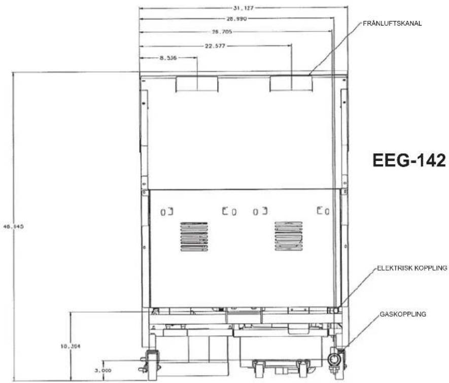 31.127 28.990 26.705 22.577 8.536 FRÄNLUFTSKANAL EEG-142 46.545 ELEKTRISK KOPPLING GASKOPPLING 10.204 3.000