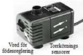 Vred för födesreglering Torrkörning sensorer
