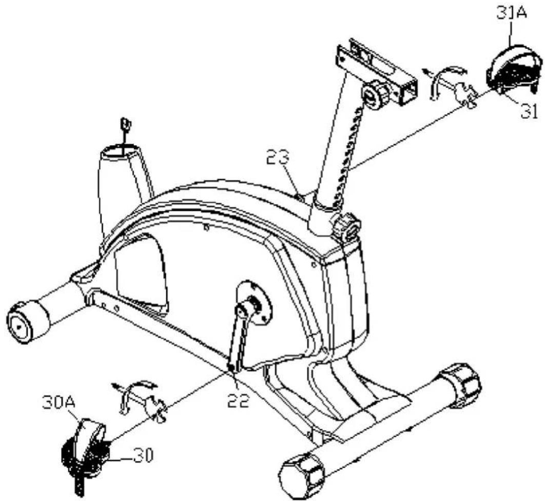 Exerfit 540 Magnetic - Teckning 3 - 1