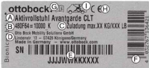 Ottobock Avantgarde CLT - Typskylt - 1