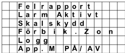 F e l r a p p o r t L a r m A k t i v t S k a l s k y d d F ö r b i k . Z o n L o g g A p p . M P Å / A V