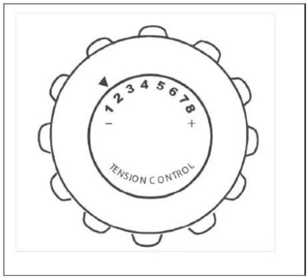 1 2 3 4 5 6 7 8 - + TENSION CONTROL