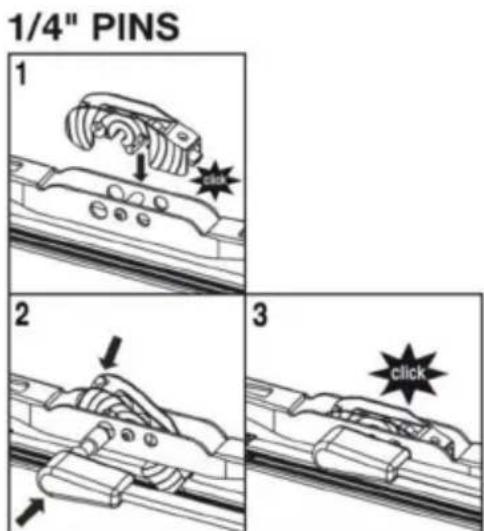 1/4" PINS 1 2 3 click