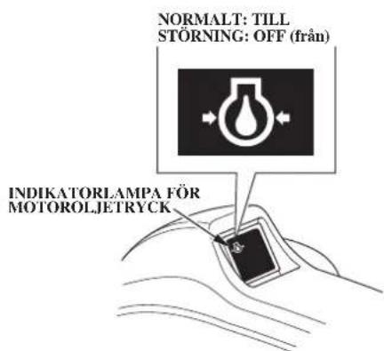 NORMAL: TILL STÖRNING: OFF (från) INDIKATORLAMPA FÖR MOTOROLJETRYCK