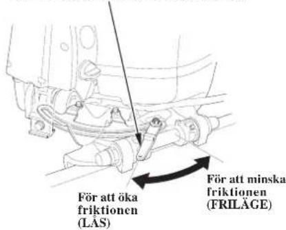 För att öka friktionen (LÄS) För att minska friktionen (FRILÄGE)