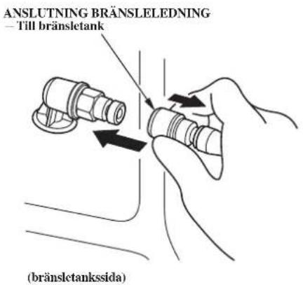 ANSLUTNING BRÄNSLELEDNING — Till bränsletank (bränsletankssida)