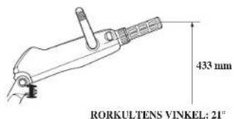 433 mm RORKULTENS VINKEL: 21°