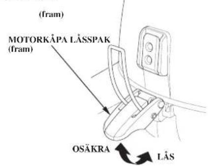 (fram) MOTORKÅPA LÅSSPAK (fram) OSÄKRA LÅS