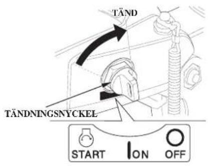 TÄND TÄNDNINGSNYCKEL START ON OFF