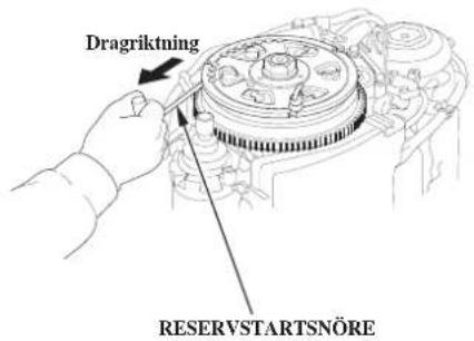 Dragriktning RESERVSTARTSNÖRE