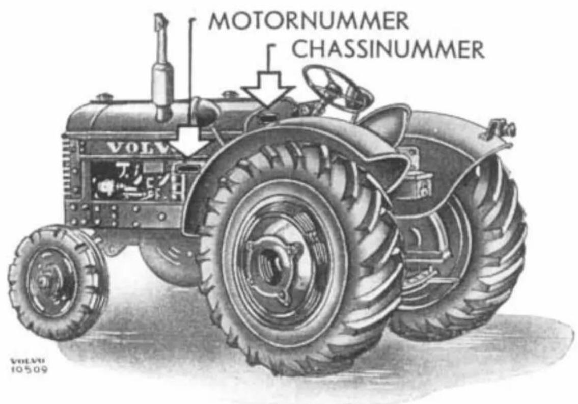 MOTORNUMMER CHASSINUMMER VOLV 10509