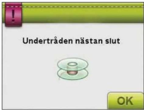 Undertråden nästan slut OK
