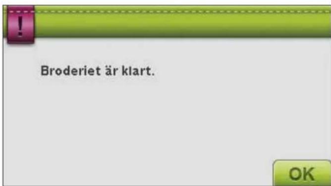 Broderiet är klart.