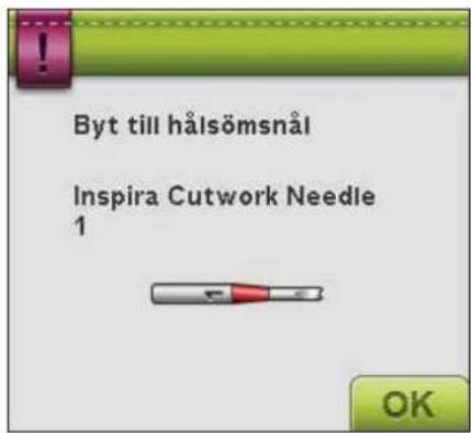 Byt till hålsömsnål Inspira Cutwork Needle 1 OK