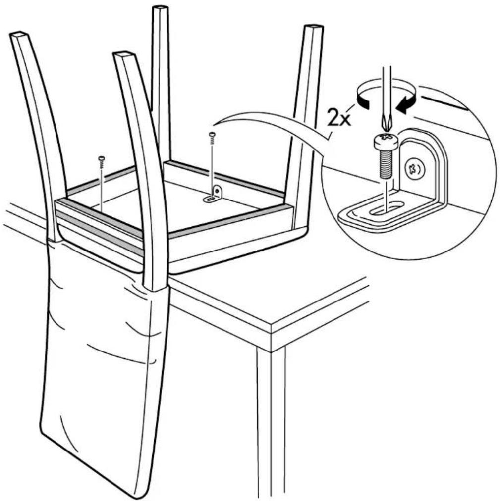 Technical diagram showing a mechanical assembly with labeled parts and a magnified inset highlighting a 2x ratio of thread specification.