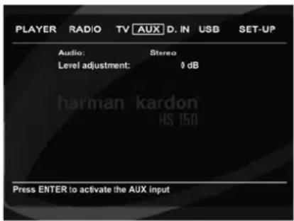 HARMAN KARDON HS 150 - AUX MENYN - 1