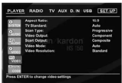 HARMAN KARDON HS 150 - Utnivå Justering - 3