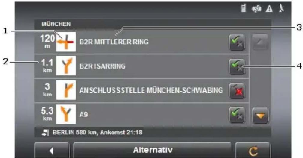 MÜNCHEN 120 m B2R MITTLERER RING 1.1 km B2R ISARRING 3 km ANSCHLUSS STELLLE MÜNCHEN-SCHWABING 5.3 km A9 BERLIN 580 km, Ankomst 21:18 Alternativ