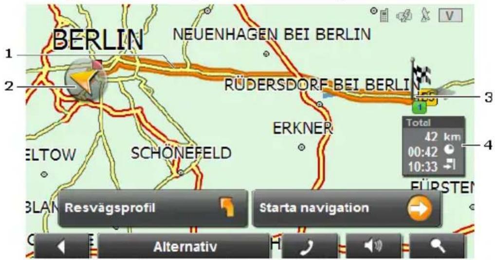 BERLIN 1 2 NEUENHAGEN BEI BERLIN RÜDERSDORF BEI BERLIN 3 ERTOW SCHÖNEFELD ERKNER Total 42 km 00:42 10:33 EFLSTEN BLAN Resvägsprofil Starta navigation Alternativ