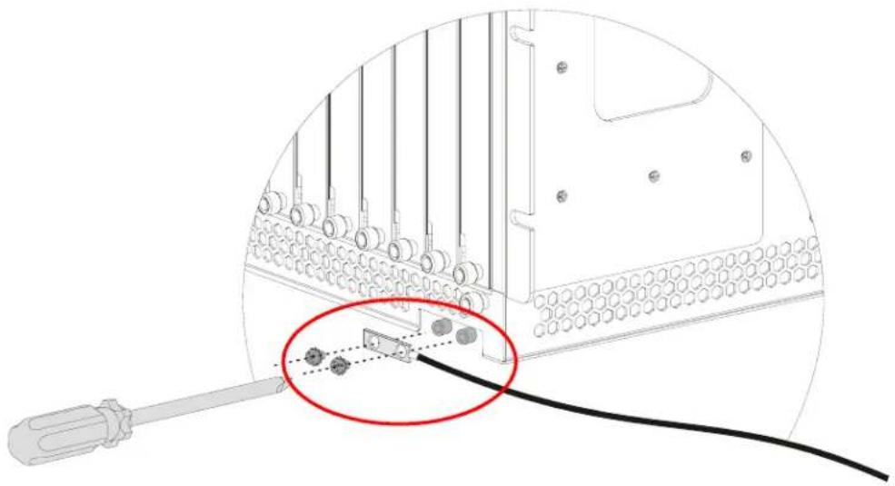 ZYXEL IES-3016ST - Connecting the Frame Ground - 2