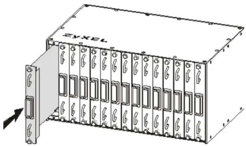 ZYXEL IES-3016ST - Installing a Splitter Chassis Card - 1