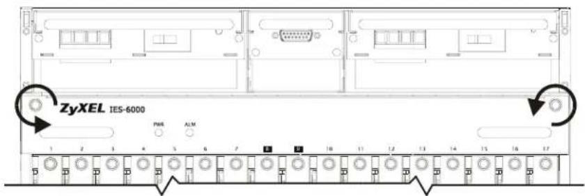 ZYXEL IES-3016ST - Procedure to Remove and Install the Fan Module - 1