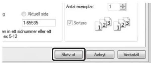 SHARP MX-C300PL - Påbörja utskriften. - 1