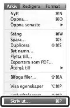 SHARP MX-C300PE - Välj [Skriv ut] på programmets meny [Arkiv]. - 1