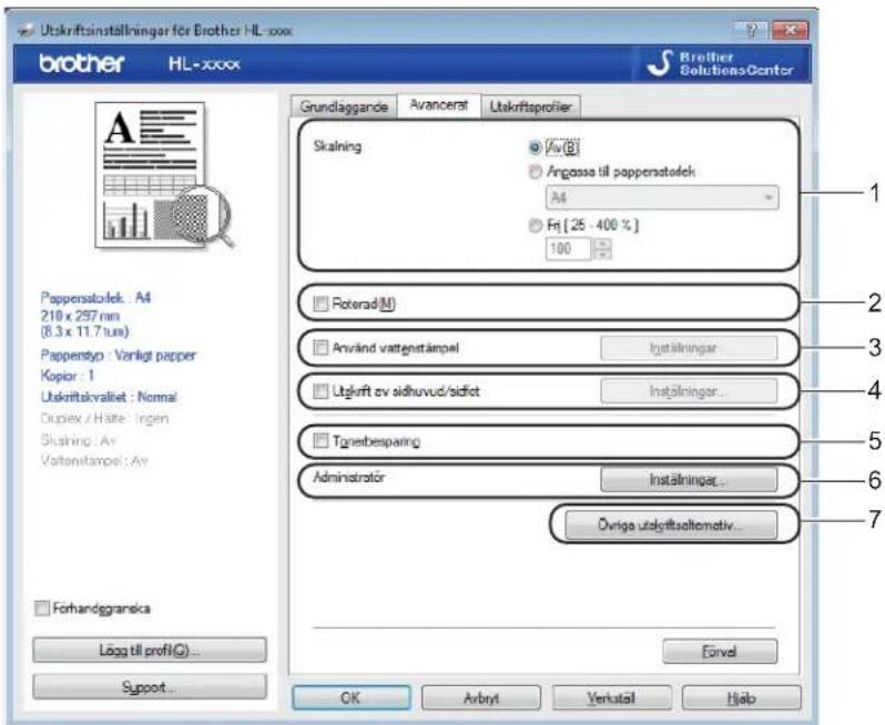 BROTHER HL-1202 E - Fliken Avancerat - 1