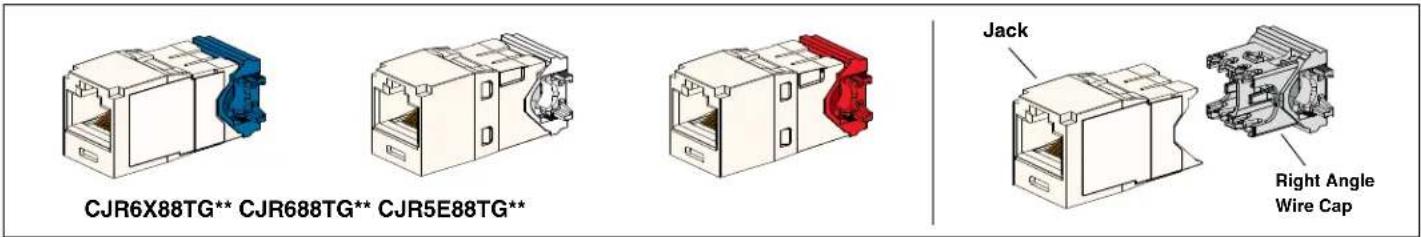 Panduit CJR5E88TGWH - 1