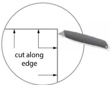 cut along edge