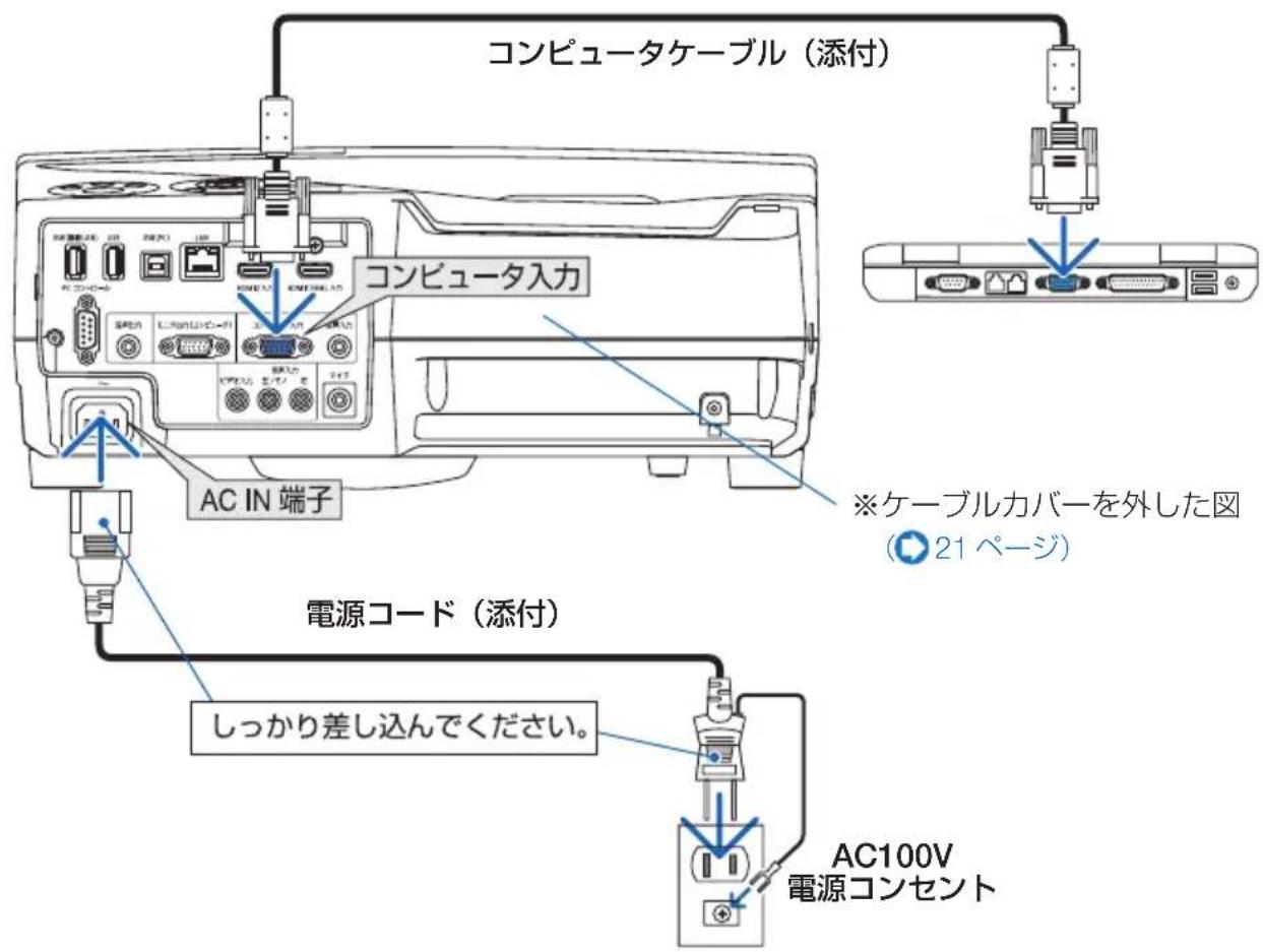 NEC NP-UM352WJL - ステップ②:プロジェクターとコンピュータを接続する - 1