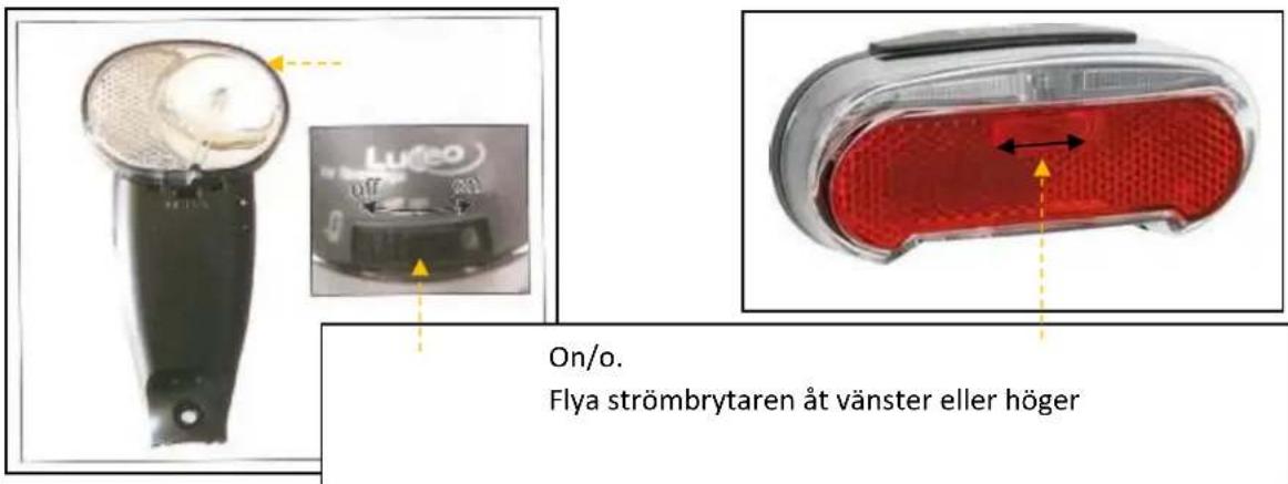 Luteo On/o. Flya strömbrytaren åt vänster eller höger