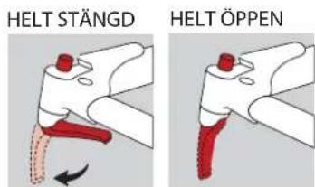 HELT STÄNGD HELT ÖPPEN