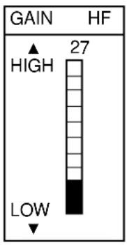 GAIN HF ▲ HIGH 27 ▼ LOW