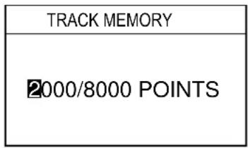 TRACK MEMORY 2000/8000 POINTS