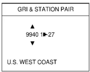 GRI & STATION PAIR ▲ 9940 1▶27 ▼ U.S. WEST COAST